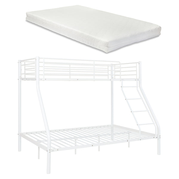 Metalen stapelbed kinderbed met matrassen 210x147,5x168 cm - 2 kleuren