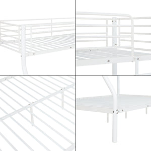 Metalen stapelbed kinderbed met matrassen 210x147,5x168 cm - 2 kleuren