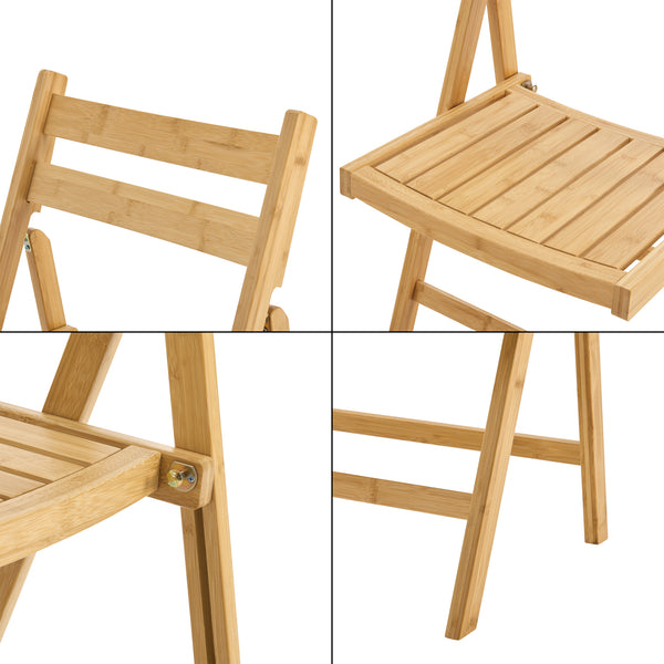 [en.casa] Eetkamerstoel set van 2 Gran 78x44,5x40 cm bamboe