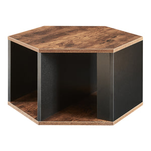 Set de 2 tables basses Molde noir effet noyer [en.casa]