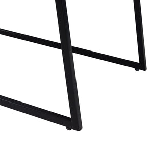 Lot de 2 tables basses gigognes Hyllestad noir effet béton [en.casa]