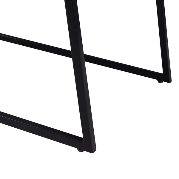 Lot de 2 tables basses gigognes Hyllestad noir effet béton [en.casa]