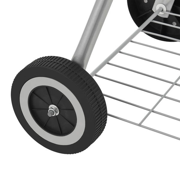 Chariot de barbecue rond Apricena 80 x 49 x 47 cm noir casa.pro