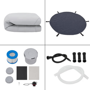 Spa gonflable Carbone pour 3 personnes noir blanc pro.tec