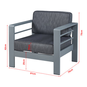 Tuinset Avise 5-delig antraciet en donkergrijs casa.pro