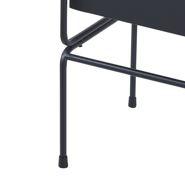 Ensemble de 2 porte-plantes Sveio noir [en.casa]