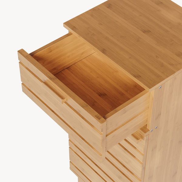 Armoire de salle de bain Epind bambou naturel [en.casa] 