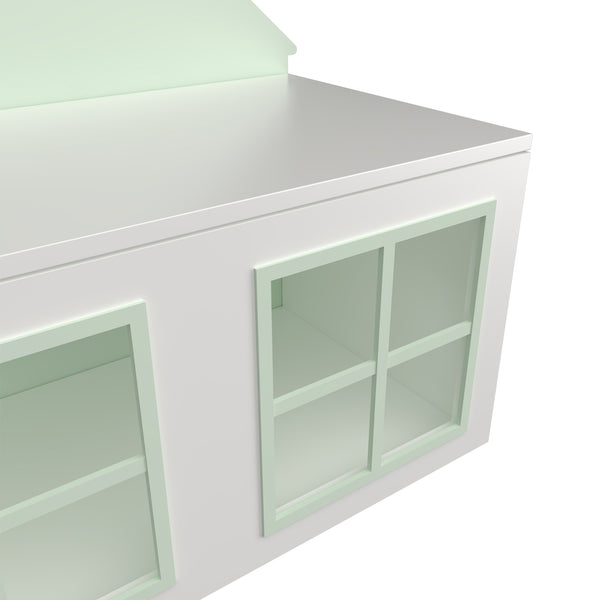 Speelgoedkist Vipsali 56x60x33 cm mintgroen en wit [en.casa]