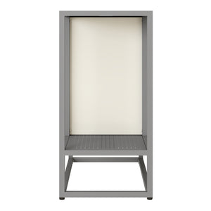 Buffet Burlöv acier 70 x 72 x 35 cm gris blanc [en.casa]