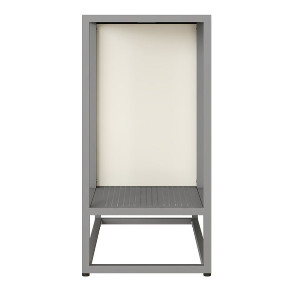 Buffet Burlöv acier 70 x 72 x 35 cm gris blanc [en.casa]