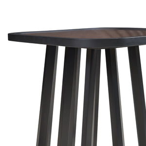 Table d'appoint Burgess 51 x 51 x 51 cm noir / effet noyer [en.casa] 