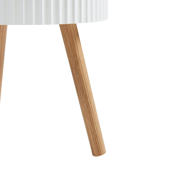Table d'appoint Bongard avec compartiment de rangement 48 x 38 cm blanc [en.casa]
