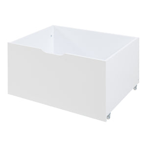 Lit cabane Surnadal avec matelas à mousse froide bois de pin 90 x 200 cm naturel blanc beige [en.casa]