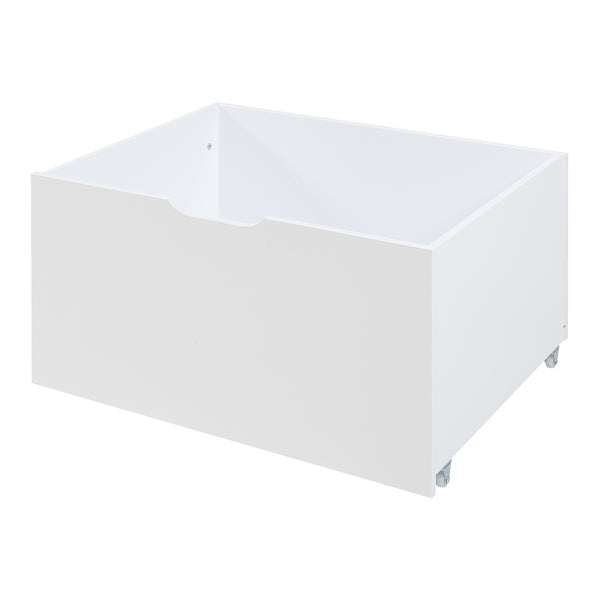 Lit cabane Surnadal avec matelas à mousse froide bois de pin 90 x 200 cm naturel blanc beige [en.casa]