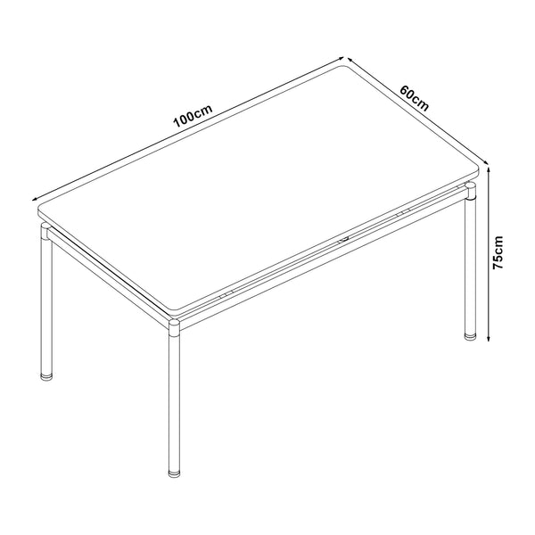 Eetkamerset tafel Hemnes 100x60 cm met stoelen Lexnitz 5-delig [en.casa]