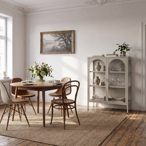 Dressoir Klippestad vitrinekast 95x80x35 cm camel [en.casa]