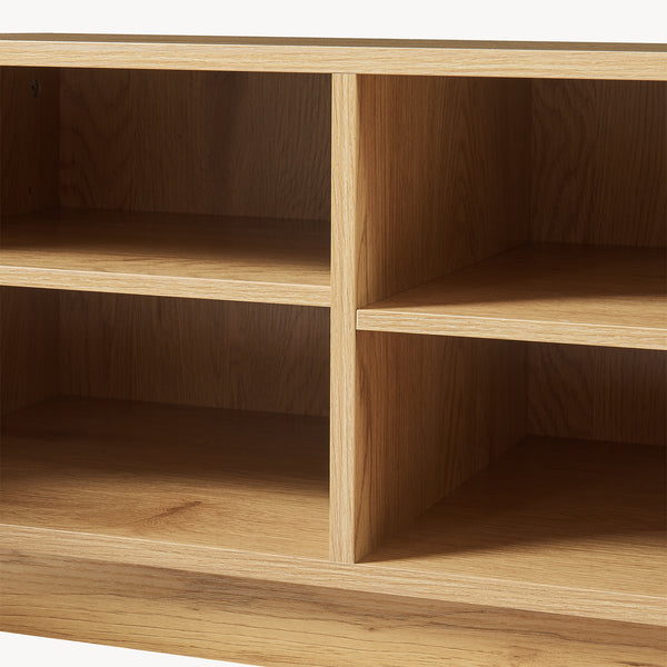 Tv meubel Ferrersp 140x40x45 cm eikenkleurig havermout en naturel [en.casa]