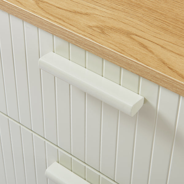 Commode Ferrersp 70 x 60 x 40 cm effet chêne / couleur sable [en.casa] 