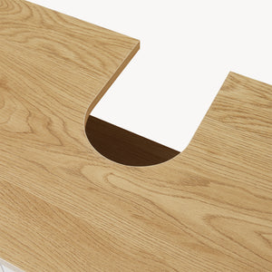Wastafelonderkast Ferrersp 80x60x35 cm eikenkleurig havermout en naturel [en.casa]