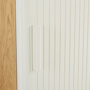 Armoire de salle de bains Ferrersp 160 x 42 x 35 cm effet chêne / couleur sable [en.casa] 