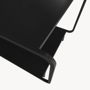 Table basse Færder acier 115 x 50 x 45 cm noir mat [en.casa]