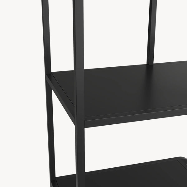 Étagère autoportante Færder acier 145 x 76 x 33 cm noir [en.casa]