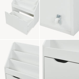 Kinderrek Sirlstalo op wielen 70x63x30 cm wit [en.casa] 