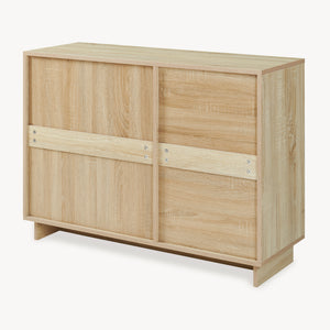 Dressoir Kenta 100x35x72 cm sonoma eiken en wit [en.casa]