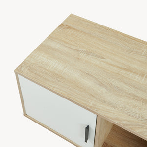 Salontafel Kenta 80x45x40 cm Sonoma-eikenlook/wit [en.casa]