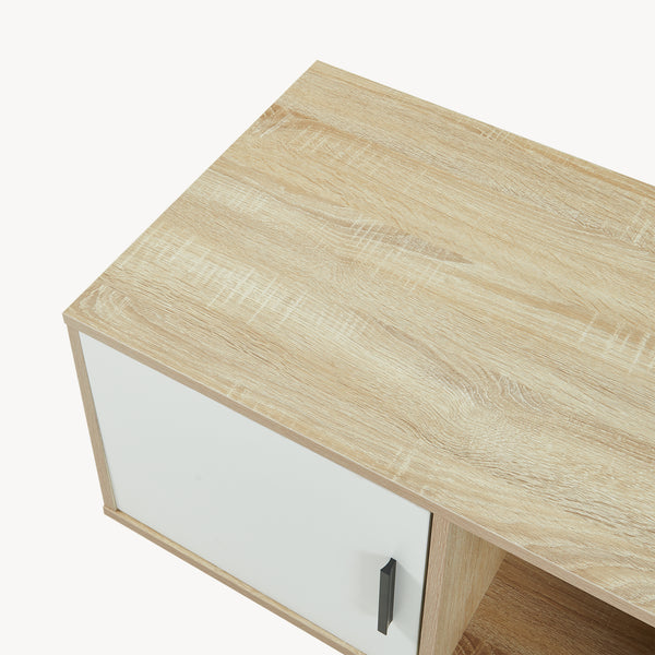 Salontafel Kenta 80x45x40 cm Sonoma-eikenlook/wit [en.casa]