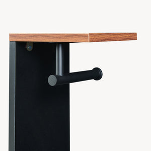 Porte-papier toilette Trond 60x40x16 cm Noir/Aspect noyer [en.casa]
