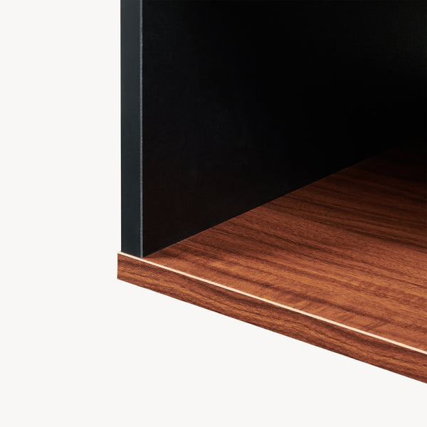 Table basse Trond 80x40x42 cm Noir/Noyer [en.casa]