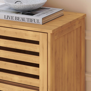 Dressoir Hakseri bamboe 87x99x33 cm naturel [en.casa]