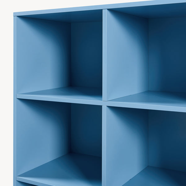Bibliothèque Colwyn avec 2 tiroirs 105 x 80 x 40 cm bleu [en.casa]