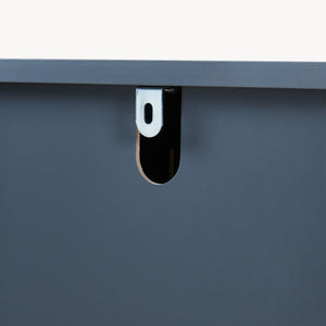 Spiegelkast Svanes 58x56x13 cm Donkergrijs/Natuur [en.casa]