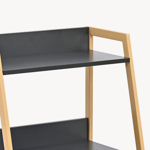Étagère Kuomi 84x53x47 cm Beige/Gris foncé [en.casa]