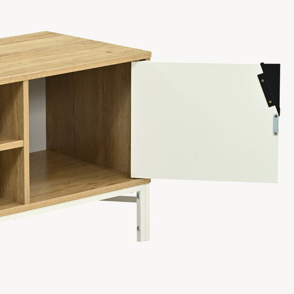 Tv-kast Kerrköndam 120x40x46 cm Eikenlook/Wit [en.casa]