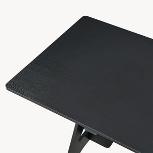 Bureau Bostenenna 120 x 60 x 75 cm noir effet bois veiné [en.casa]