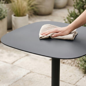 Outdoor bijzettafel Foggia 43x40x40 cm staal antracietgrijs [casa.pro]