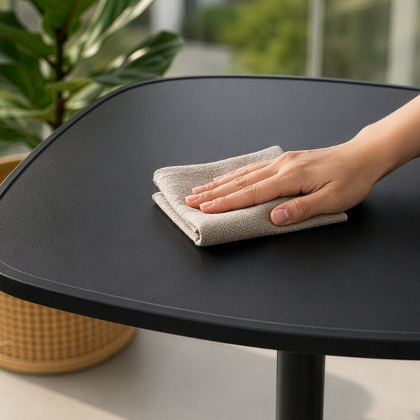 Table bistrot d'extérieur Foggia 75x70x70 cm Acier Anthracite [casa.pro]