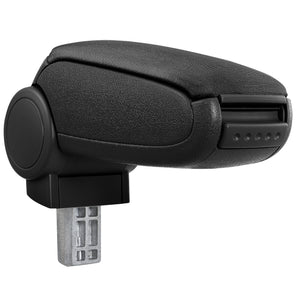 [pro.tec] Accoudoir - avec compartiment - rembourré - noir - gris -  type 3