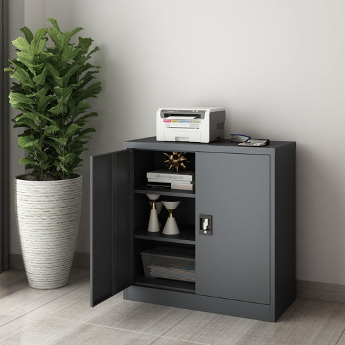 Aktenschrank Molise 90x40x90cm staal in versch. kleuren [en.casa] - premiumXL