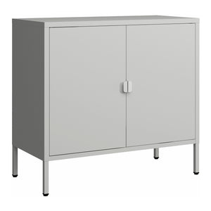 Armoire de bureau Hailuoto acier gris clair [en.casa]