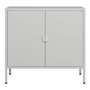 Armoire de bureau Hailuoto acier gris clair [en.casa]