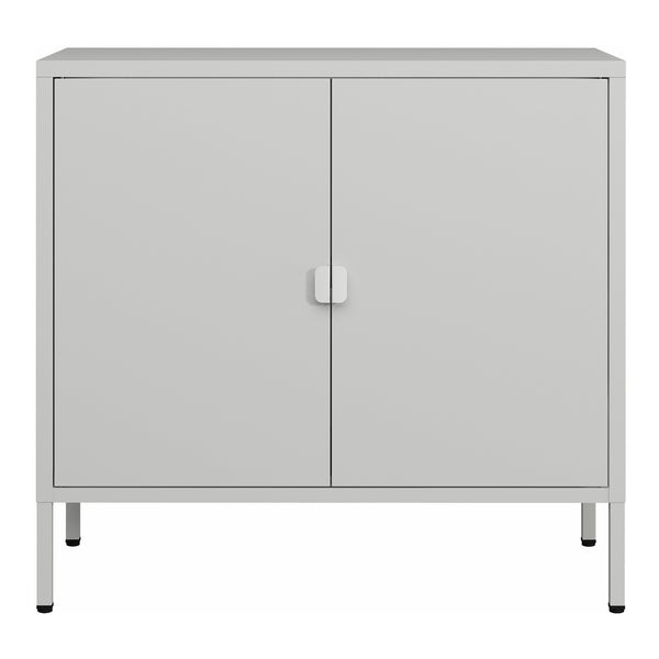 Armoire de bureau Hailuoto acier gris clair [en.casa]