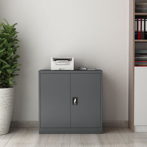 [en.casa] Kantoorkast Molise metaal met slot sleutels 90x40x90 cm - 4 varianten