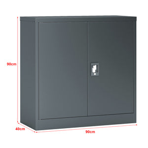 [en.casa] Kantoorkast Molise metaal met slot sleutels 90x40x90 cm - 4 varianten