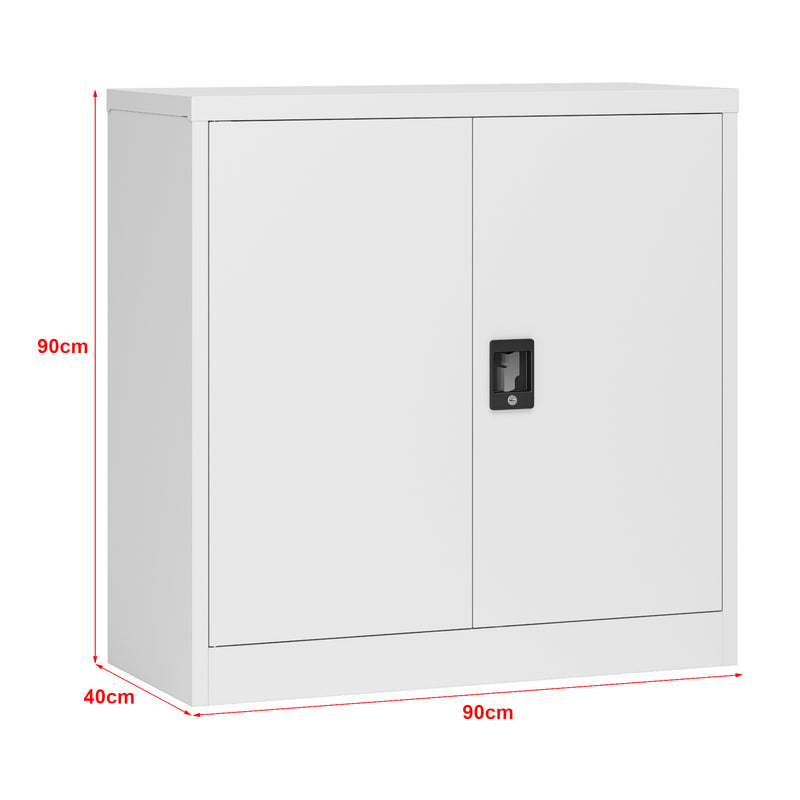 Maatschets [en.casa] Kantoorkast Molise metaal met slot sleutels 90x40x90 cm - 4 varianten