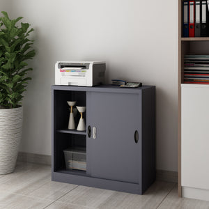 Casier de bureau Rieti acier laqué 90 x 40 x 90 cm [en.casa]