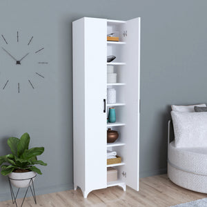 [en.casa] 2-deurs kast Strömsund met planken 177,5x48,5x32 cm - 4 varianten